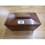 A 19th century mahogany tea caddy