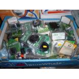 Box of Qualcast and Alm strimmer wire and spools,
