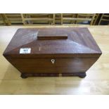 A 19th century mahogany tea caddy