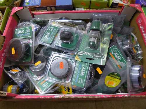 Box of Aml spool covers, spool line, tap connectors,