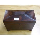 A 19th century mahogany tea caddy