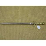 A ceremonial sword with brass hilt