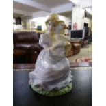 A Coalport figurine : "The Goose Girl" with Certificate of authenticity.