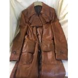 Gentleman's talbot brown leather coat