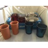 Box of assorted planters,