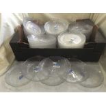 Box of Arcoroc glass leaf plates