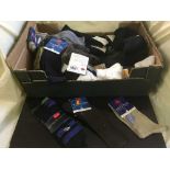 A box of assorted socks