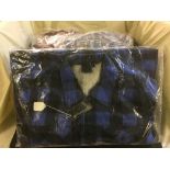 A box of gent's shirts and Lumberjack style jacket