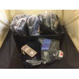 A crate of fourteen assorted pairs of Gelert rain trousers