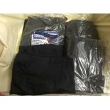 A box of Draper work trousers