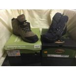 Two pairs of hiking boots,