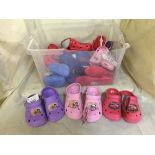 Two boxes of children's Disney gel shoes,