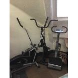 A Body Sculpture strider vibration plate and an exercise bike