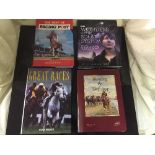 Two boxes of hardback books relating to horse racing,