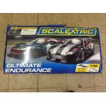 A box of Scalextric Ultimate Endurance racing set