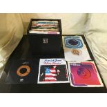 Two cases of LP records and a case of 45's - Ella Fitzgerald, movie soundtracks,