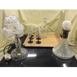 A tray of two decanters,