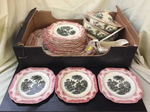 A box of Adams Landscape dinner ware