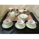A tray of a Dainty china tea set and a Salisbury tea set