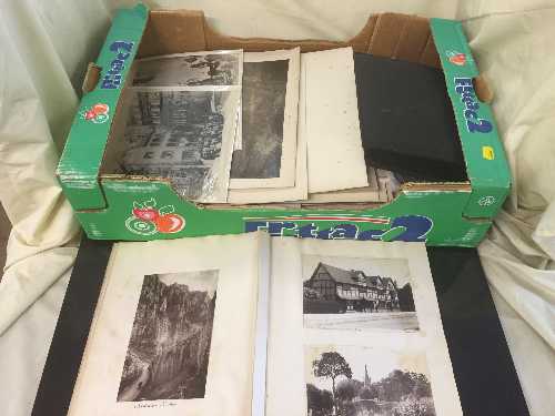 A box of large quantity of un-framed black and white photographs & print s- film stars,