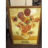 A pine framed Van Gogh print,