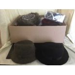 A box of assorted lady's hats and fascinators