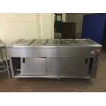 A Victor stainless steel bain marie with hot cupboard