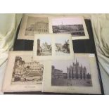 A box of large quantity of assorted stereo viewing slides, black and white photos, unframed prints,