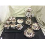 A tray of Masons Mandolay tea china