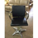 A mid 20th century chrome framed barber's chair