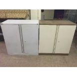 Two Triumph metal door stationary cabinets