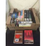 A box of hardback & paperback books - Bernard Cornwell etc