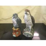 Two Beneagles Beswick scotch whiskey decanters - peregrine falcon and osprey