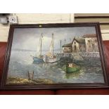 A mahogany framed oil on canvas signed Anthony,