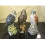 Three Beneagles Beswick scotch whiskey decanters - buzzard,