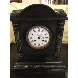 An early 20th century marble mantel clock