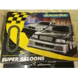 Two boxed Scalextric sets - Team Jaguar and Super Saloons