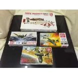 Two boxes of boxed plastic aircraft modelling kits