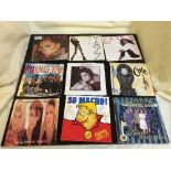 Two boxes of LP records and 45's - Fleetwood Mac, Diana Ross,