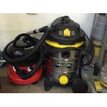 A Parkside industrial vac cleaner and a Henry vac