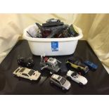 A box of assorted die cast vehicles - Corgi 007 Lotus Espirt,