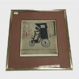 After Laurence Stephen Lowry : The Contraption, reproduction in colours, signed in pencil,