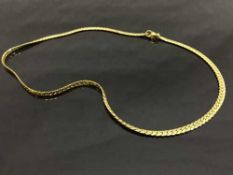An 18ct gold flat-link necklace, 30.4g.