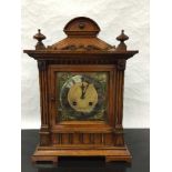 A Victorian walnut 8 day mantel clock,