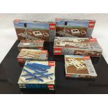 Eleven Lego sets, all railway motors and related items, numbers 107, 107, 107, 159, 7850, 7854,