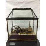 A good quality late Victorian live steam scale model stationary single cylinder engine,