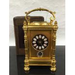 A French striking and repeating alarm carriage clock, by W. J.