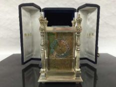 A fine late twentieth century Garrard silver cased 'Canopy Clock', limited edition No.