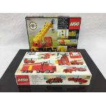 Four Lego sets, all relating to construction, numbers 722, 733, 855 and 7814, all parts boxed.