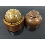 An early nineteenth century 2 inch pocket globe by Newton,